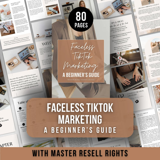 Faceless TikTok Marketing: A Beginner's Guide with MRR