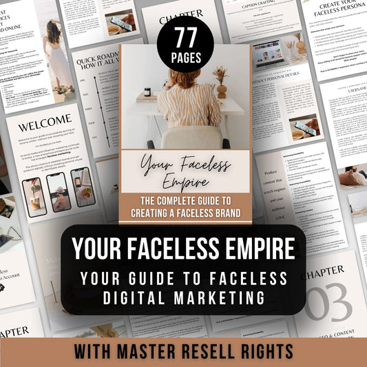 Your Faceless Empire: Your Guide to Creating a Faceless Brand with MRR & PLR